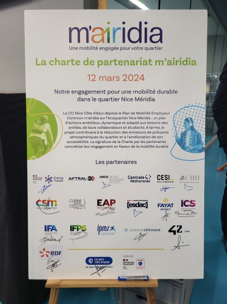 Charte de partenariat M'AIRIDIA proposée par la CCI Nice Côte d'Azur
